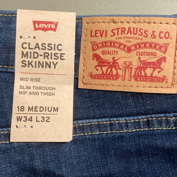 ⭐️⭐️ Levi's® Women's Mid-Rise Classic skinny Jeans NWT 18 - Picture 5 of 11